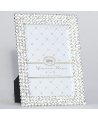 Juliet Silver Metal Frame with Crystals - 4" x 6"