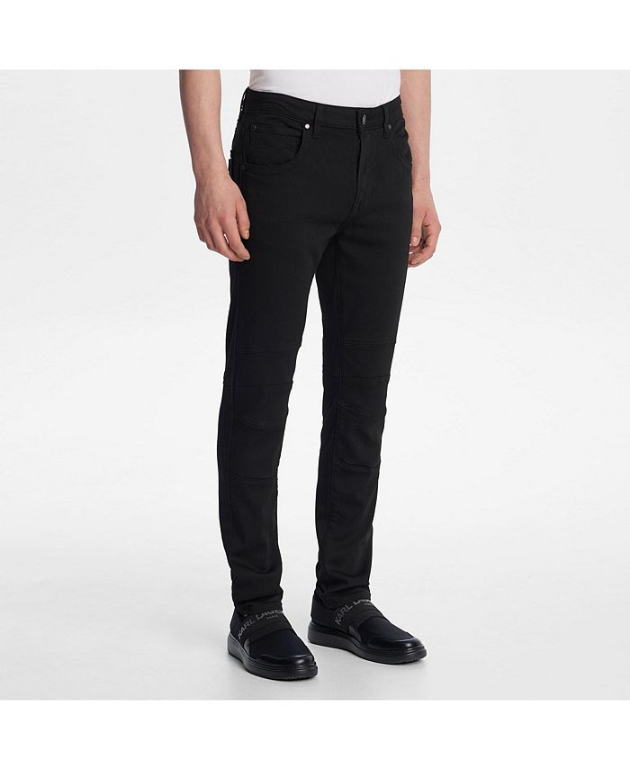 Ontembare Grammatica credit Karl Lagerfeld Paris Men's Slim Fit Moto Jeans & Reviews - Jeans - Men -  Macy's