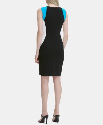 Calvin Klein Sleeveless Colorblock Sheath Dress