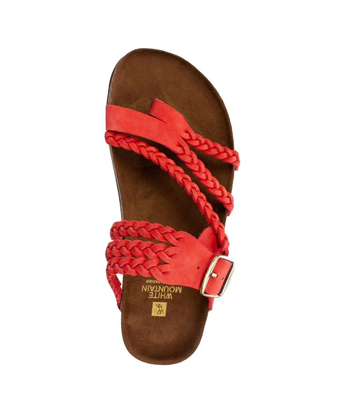 white mountain hayleigh strappy footbed sandals