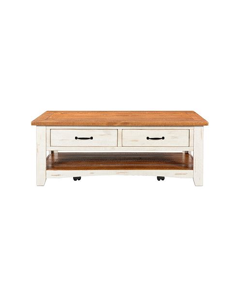 Martin Svensson Home Rustic Collection Coffee Table Antique White