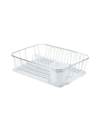 Kitchen Details Chrome 3 Piece Set Dish Rack - Macy's
