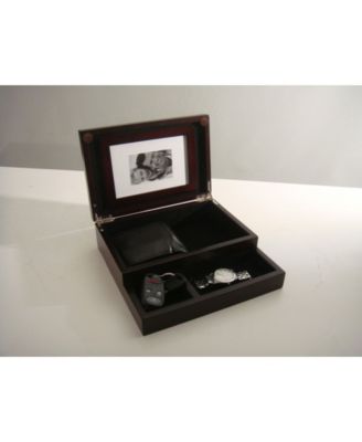 Kingsman Valet Stand, Medium Walnut - Suit Valet With Trouser Bar, Drawer & Shoe Tray