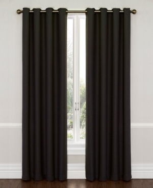 Eclipse Wyndham Thermaweave Panel, 52" X 95" In Jet Black