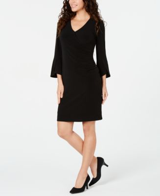 JM Collection Zipper Wrap Dress, Created for Macy's - Macy's