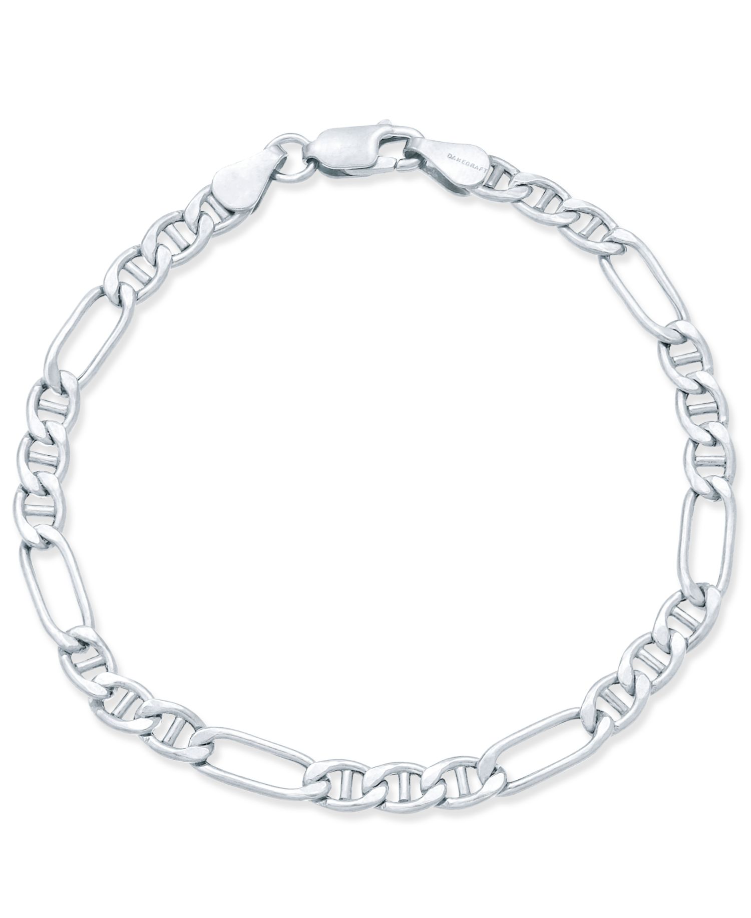 Figaro Chain Bracelet in 18k Gold-Plated Sterling Silver
