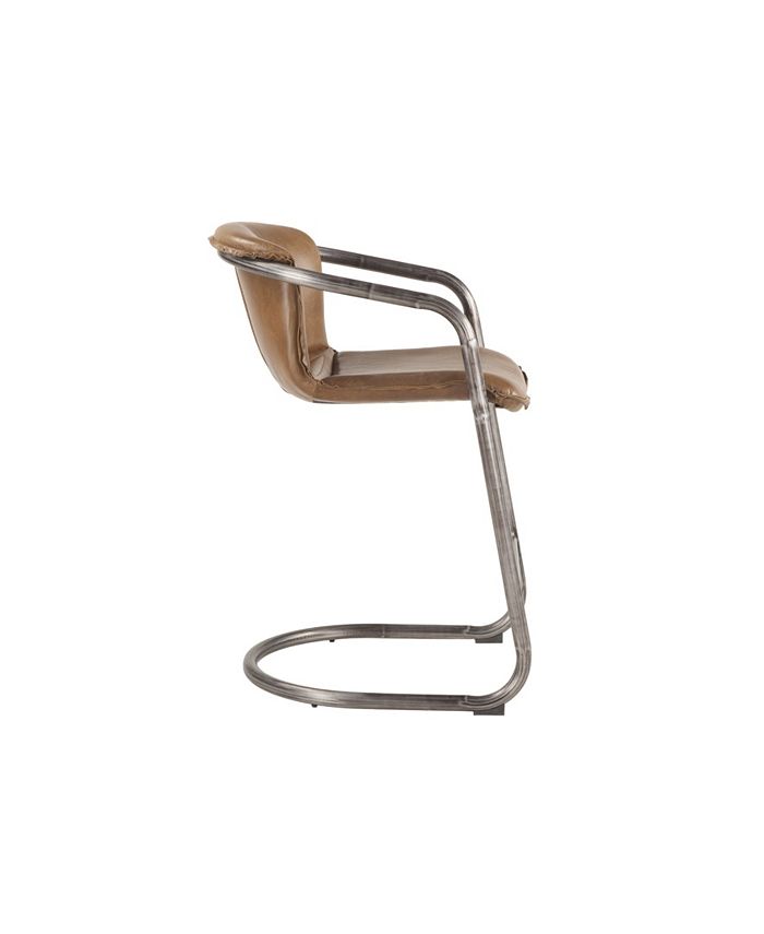 World Interiors Chiavari Distressed Leather Counter Chairs, Set of 2