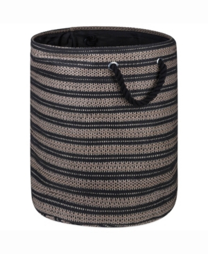 Design Import Paper Bin Basket Weave Round