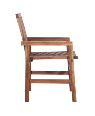 Patio Wood Chairs, Set Of 2