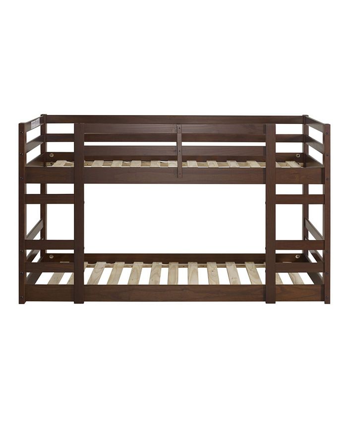 Walker Edison Low Wood Twin Bunk Bed Macy s