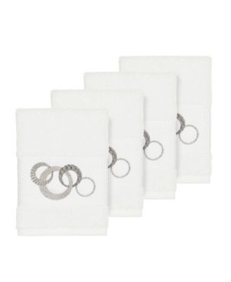 Turkish Cotton Annabelle 4-Pc. Embellished Washcloth Set