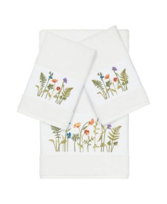 Turkish Cotton Serenity 3-Pc. Embellished Towel Set