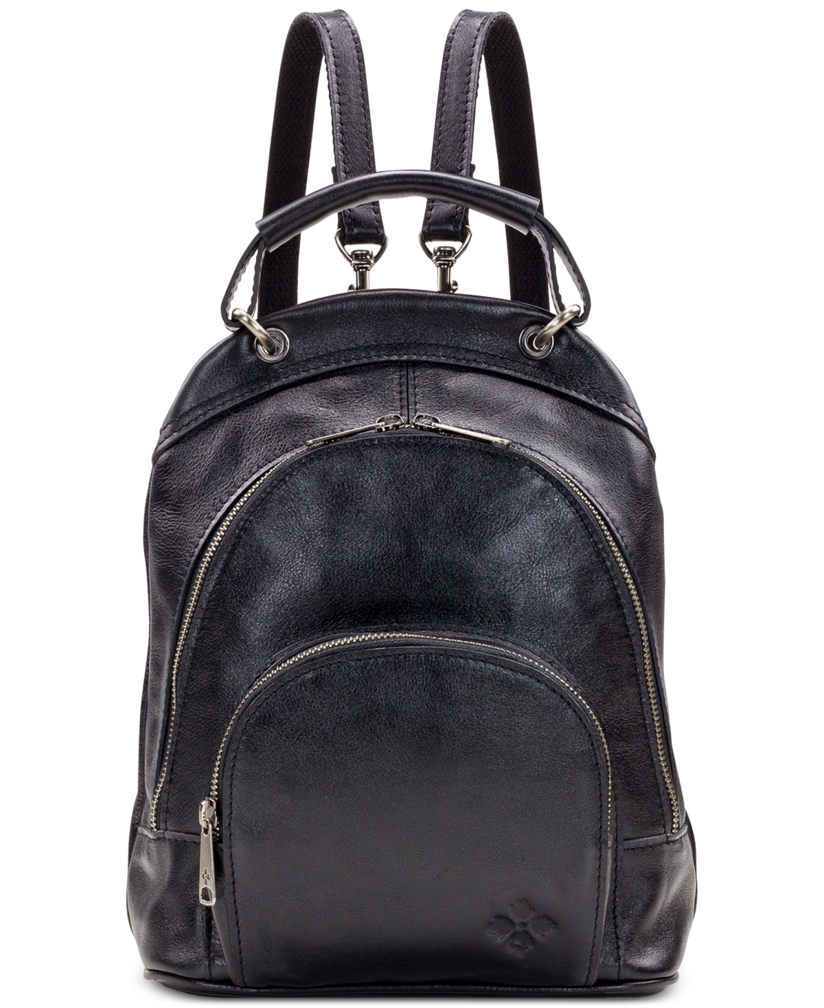 Shop Patricia Nash Heritage Leather Alencon Backpack In Black,silver