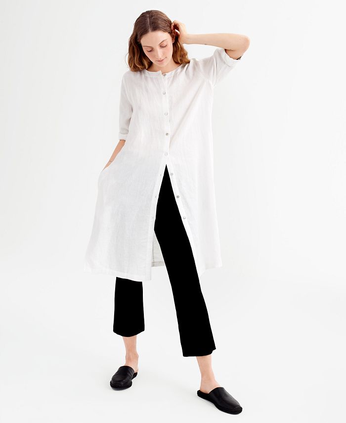 Eileen Fisher Organic Linen Shirtdress, Regular & Petite - Macy's