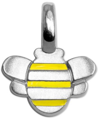 Alex Woo - Enamel Bee Mini Charm in Sterling Silver