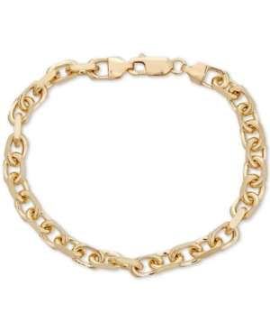 MACY'S OVAL ROLO CHAIN BRACELET IN 14K GOLD OVER STERLING SILVER (ALSO IN STERLING SILVER)
