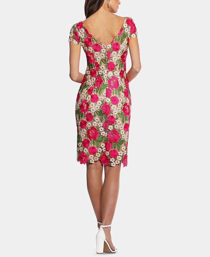 xscape raised floral gown
