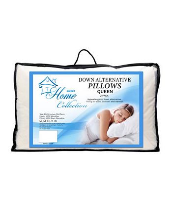 4-Pack Hypoallergenic Down-Alternative Bed Pillow Queen