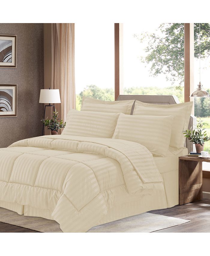 Sweet Home Collection Dobby Embossed Queen 8 Pc Comforter Set Reviews Comforter Sets Bed Bath Macy S