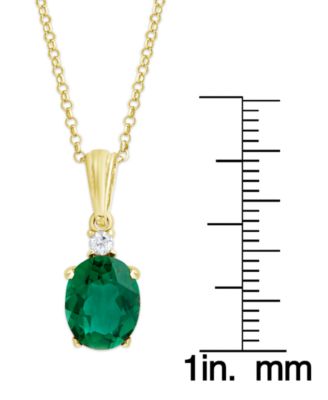 Green Quartz (2-3/8 ct. t.w.) & White Topaz Accent 18 Pendant Necklace in 18k Gold-Plated Sterling Silver