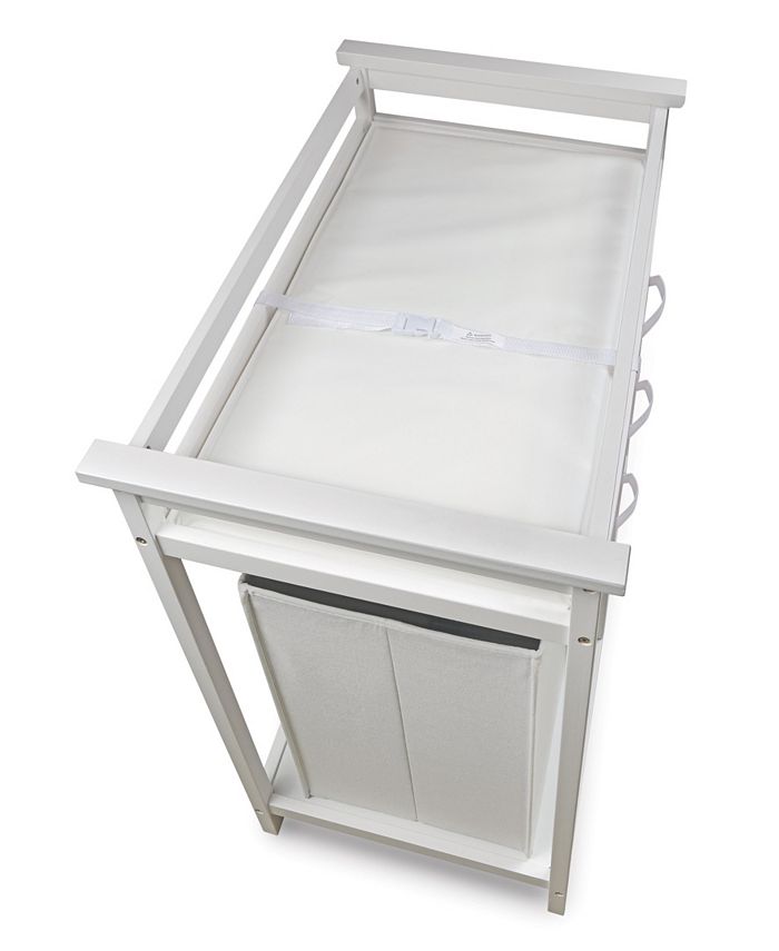 Badger Basket Modern Baby Changing Table with Hamper and 3 Baskets