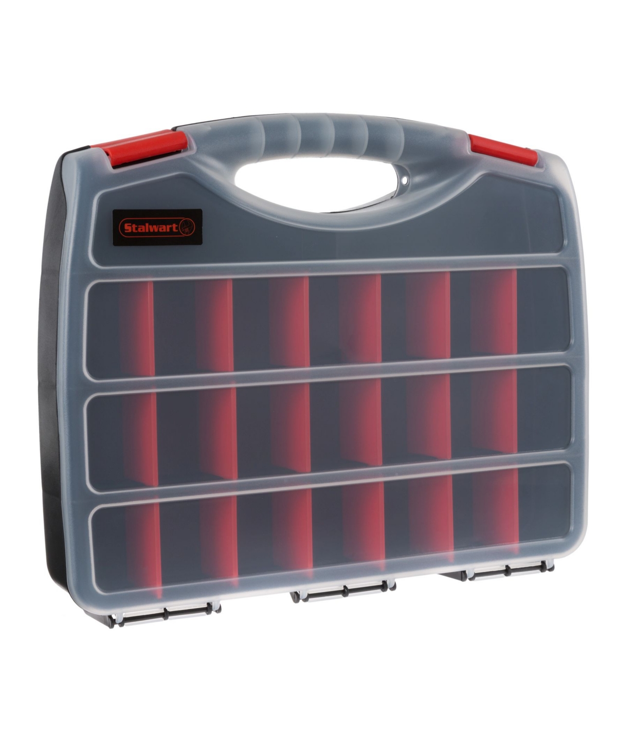 Portable Storage Case with Secure Locks and 23 Adjustable Compartments by Stalwart - Multi