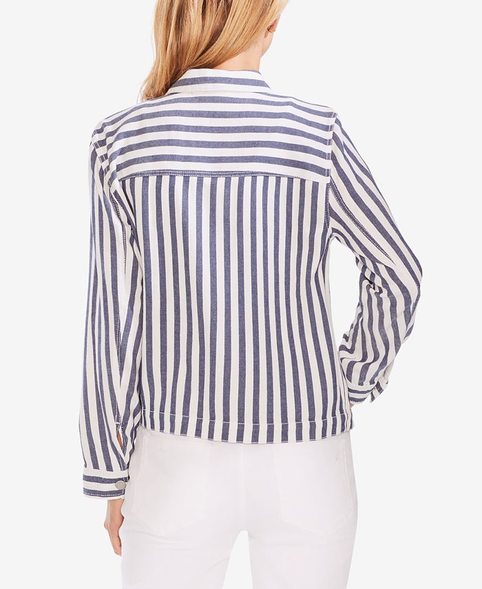Vince Camuto Striped Shirt Jacket - Macy's