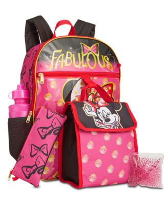 minnie mouse backpack and lunch bag