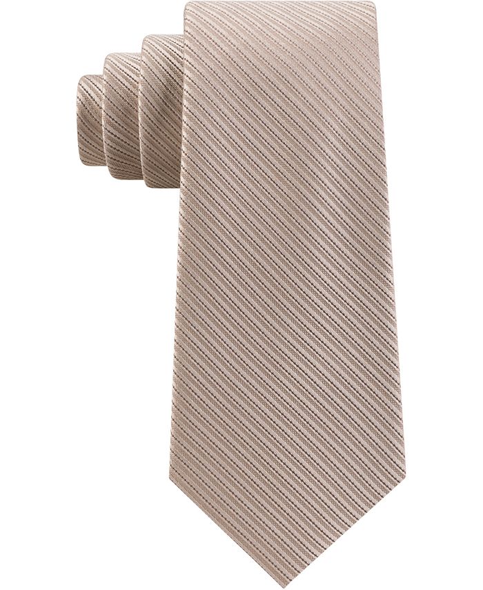 Michael Kors Men's Thin Stitched Tailored Stripe Tie - Macy's