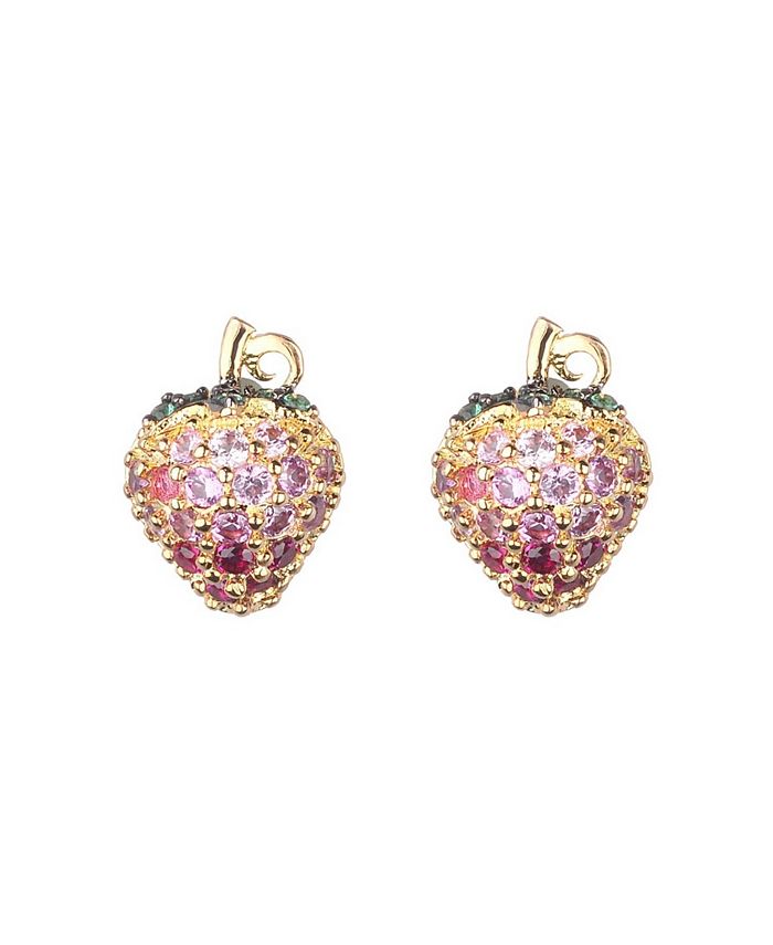 nOir Pink Cubic Zirconia Strawberry Stone Earring - Macy's