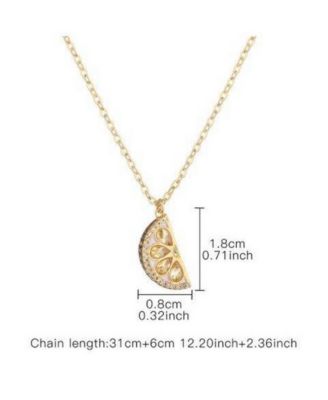 Cubic Zirconia Lemon Necklace