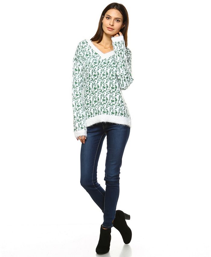 White Mark - Women's Leopard Sweater main image 0