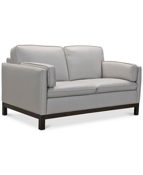 Furniture Virton 63&quot; Leather Loveseat, Created for Macy&#39;s & Reviews - Furniture - Macy&#39;s