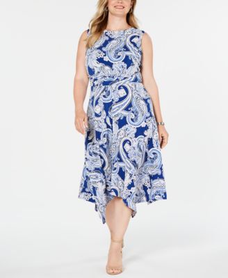 macys plus size midi dresses