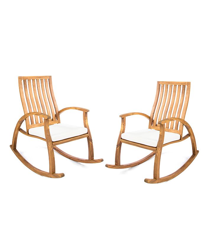 Noble House - Cayo Outdoor Rocking Chair, Quick Ship (Set of 2)