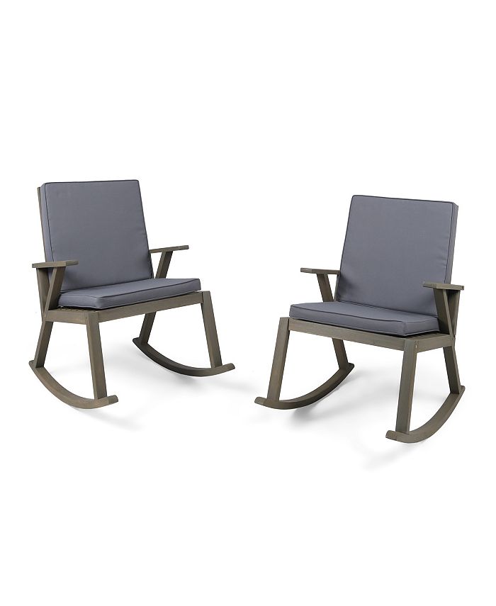 Noble House - Champlain Outdoor Rocking Chair, Quick Ship (Set of 2)