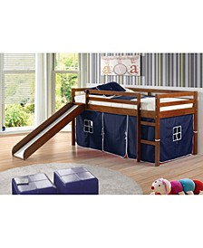 Twin Tent Loft Bed with Slide