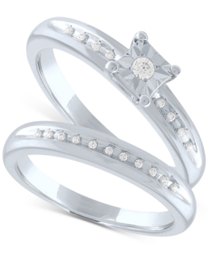 image of Diamond Bridal Set (1/10 ct. t.w.) in Sterling Silver