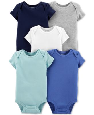 Carter's Baby Boys 5-Pack Cotton Bodysuits - Macy's