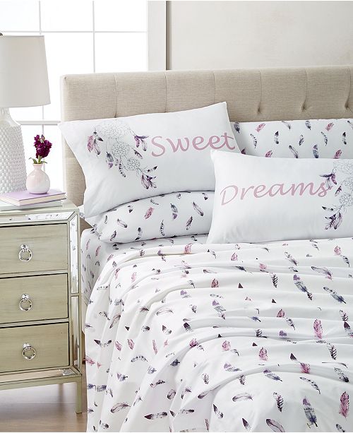 Sanders Expressions 6 Pc Wrinkle Free Printed Queen Sheet Set