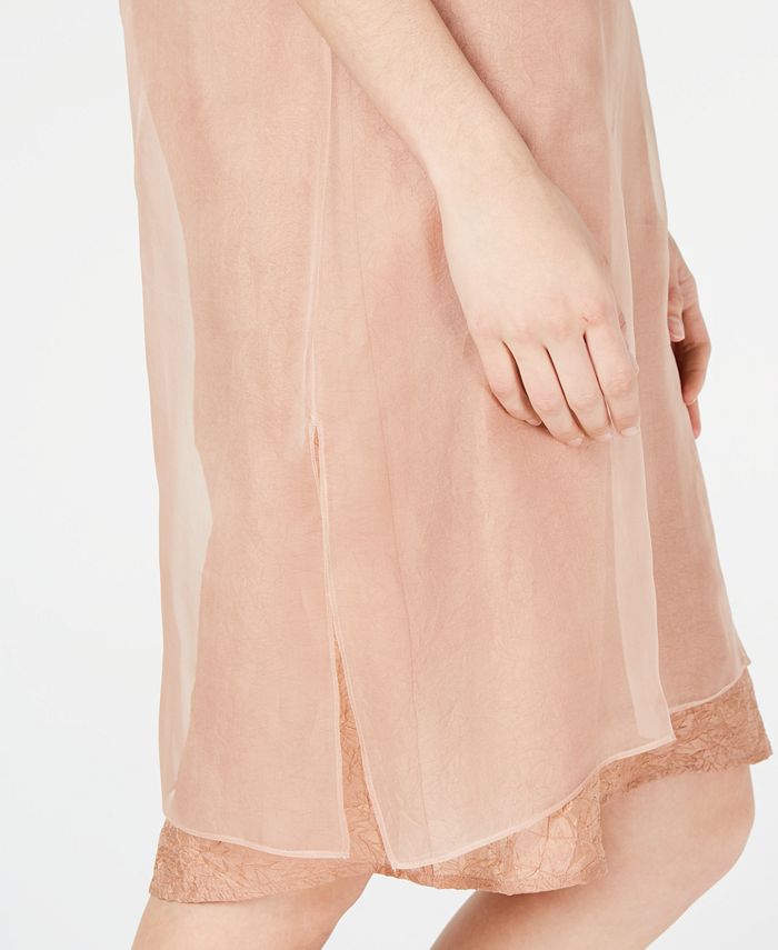 Eileen Fisher Silk Layered Dress - Macy's