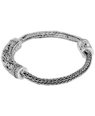 DEVATA Bali Heritage Classic Sterling Silver Bracelet With Dragon Bone ...