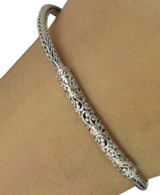 DEVATA Bali Heritage Classic Sterling Silver Bracelet With Dragon Bone ...