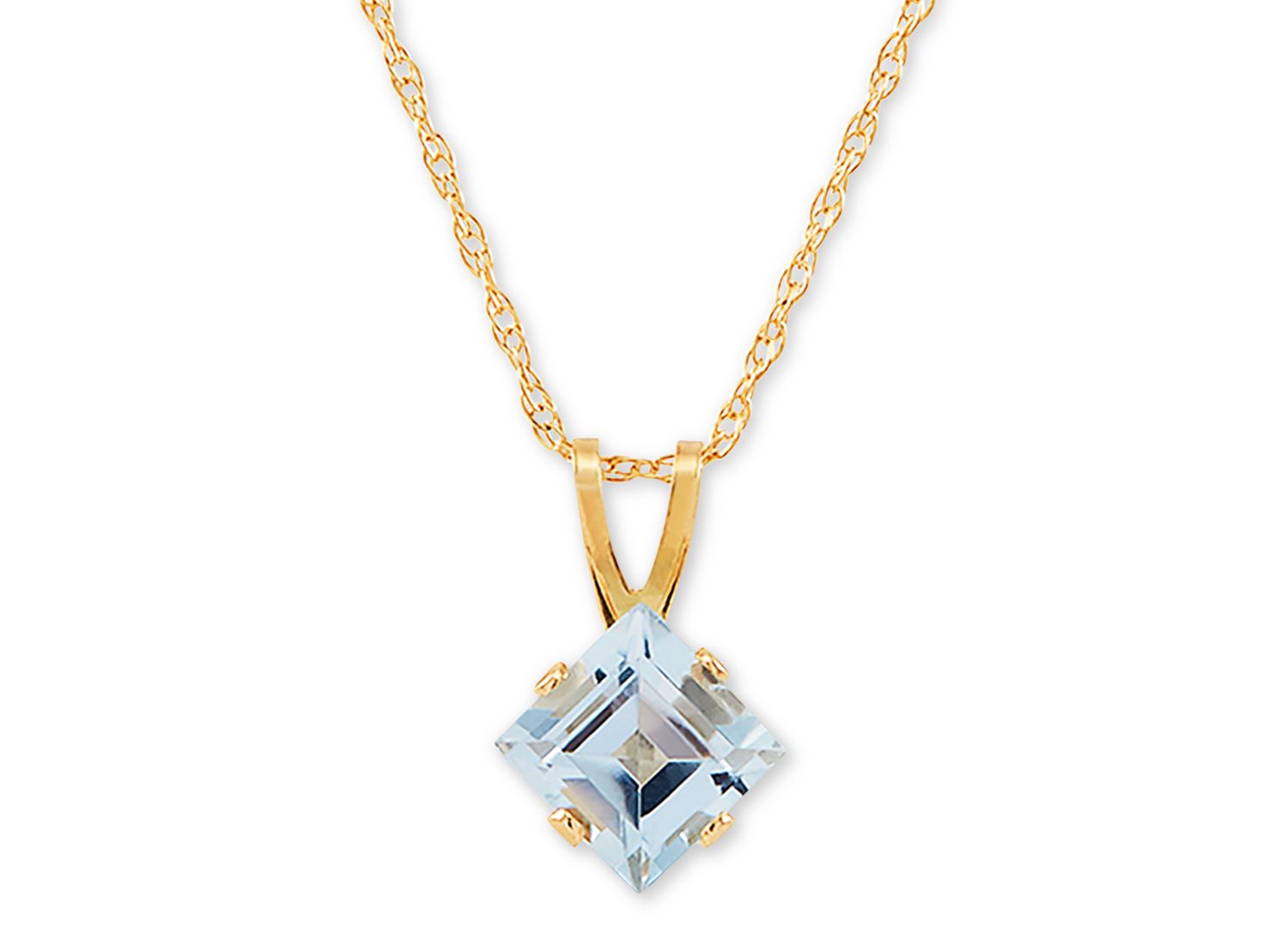 Gemstone 18" Pendant Necklace in 14k Gold