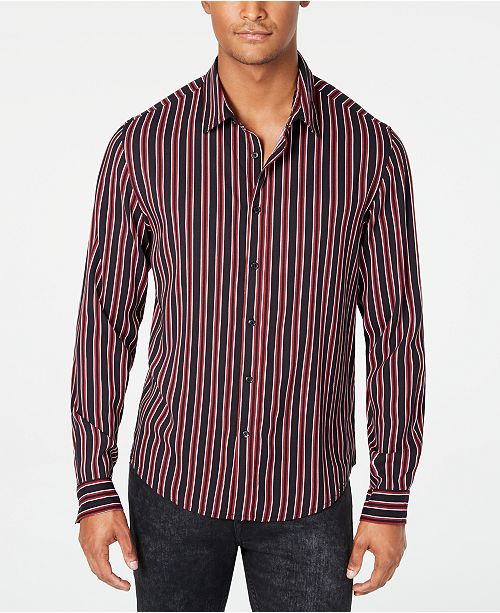 Guess Men S Rogan Newhaven Stripe Shirt Reviews Casual Button