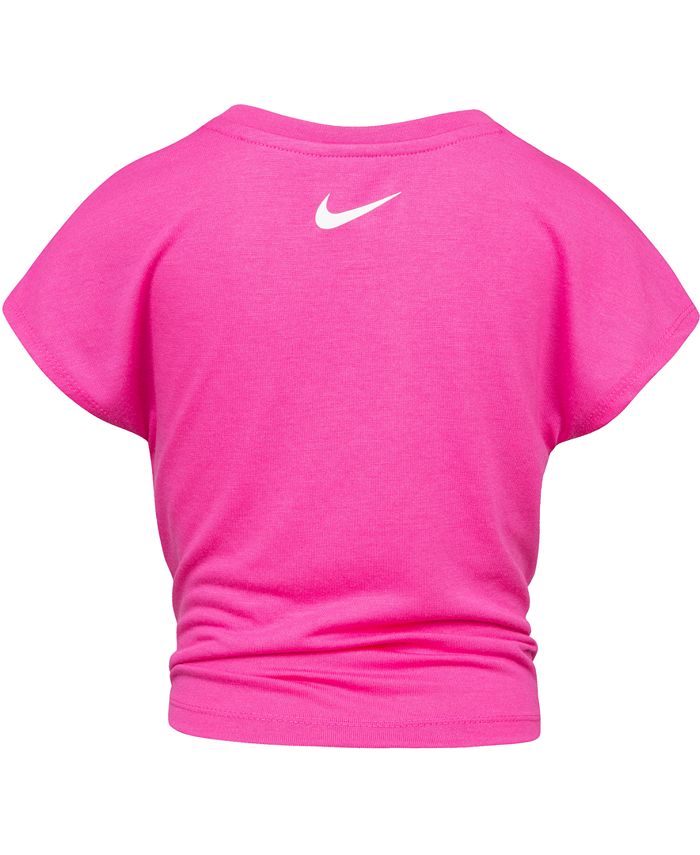Nike Toddler Girls Pixel Heart Logo Tie-Front T-Shirt - Macy's
