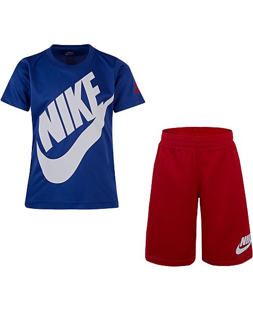 Nike Toddler Boys 2 Pc Futura Dri Fit Logo T Shirt Mesh Running