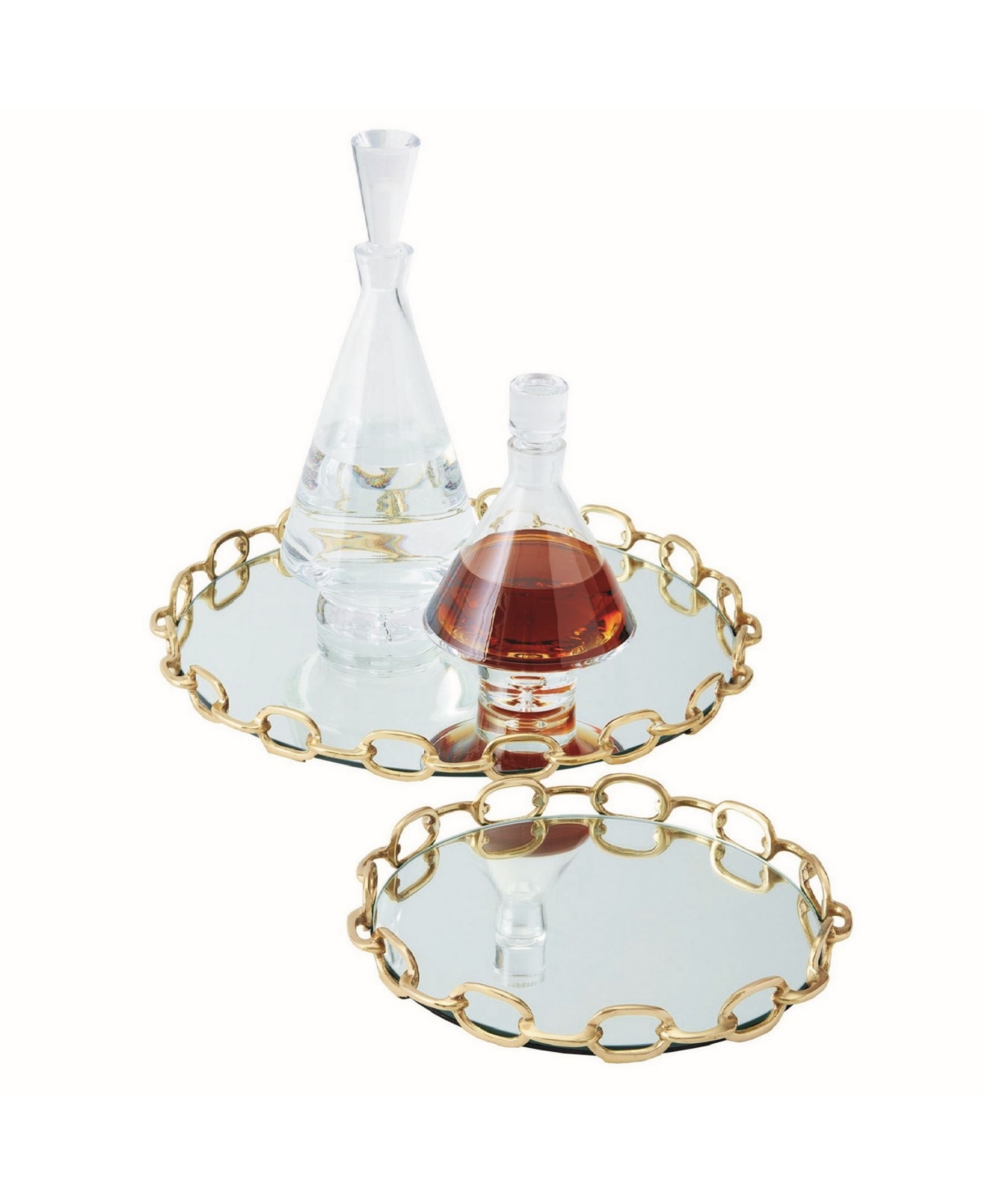 Global Views Linked Mirrored Tray Small