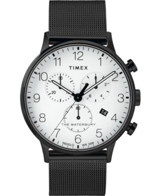 timex black metal watches