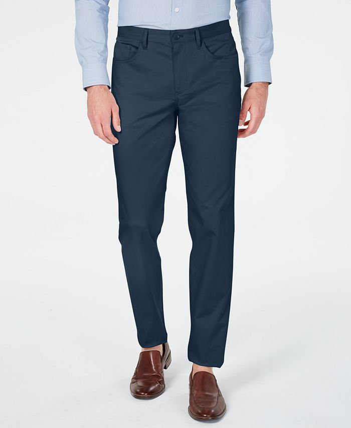 Calvin Klein Men's Skinny-Fit Sateen Pants - Macy's
